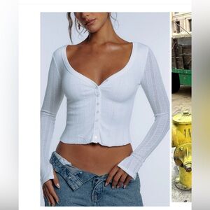 Staple & Hue Paloma Cardi White Small